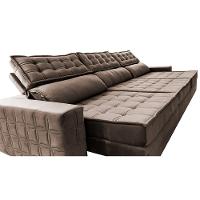 Sofá Retrátil e Reclinável 4,15m Cama inBox Big Star com SoftGel D40 Velupluma Castor
