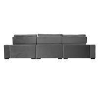 Sofá Retrátil e Reclinável 4,15m Cama inBox Big Puffer com SoftGel D40 Velupluma Cinza - 6