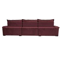 Sofá Retrátil e Reclinável 4,15m Cama inBox Big Fresh com SoftGel D40 Velupluma Vinho - 6