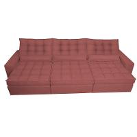 Sofá Retrátil e Reclinável 4,12m com Molas Ensacadas Cama Inbox Gold Tecido Suede Velusoft Vermelho - 6