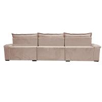 Sofá Retrátil e Reclinável 4,15m Cama inBox Big Fresh com SoftGel D40 Velupluma Bege - 6