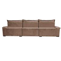 Sofá Retrátil e Reclinável 4,15m Cama inBox Big Fresh com SoftGel D40 Velupluma Castor - 6