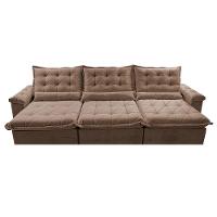 Sofá Retrátil e Reclinável 3,85m Cama inBox Big Fresh com SoftGel D40 Velupluma Castor - 5