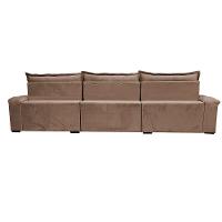 Sofá Retrátil e Reclinável 3,85m Cama inBox Big Fresh com SoftGel D40 Velupluma Castor - 6