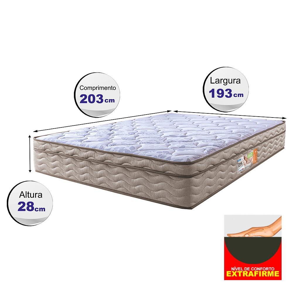 Colchão King OrtoFirm 193x203x28 One Face Espuma D33 Dourado - 2