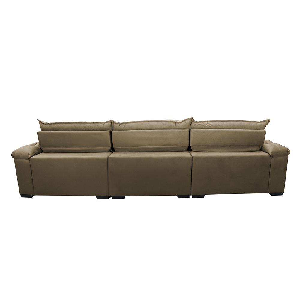 Sofá Retrátil e Reclinável 4,12m Molas Ensacadas Cama inBox Botonê Espuma Viscoelástico Castor - 6