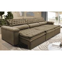 Sofá Retrátil e Reclinável 4,12m Molas Ensacadas Cama inBox Botonê Espuma Viscoelástico Castor - 1