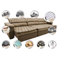 Sofá Retrátil e Reclinável 4,12m Molas Ensacadas Cama inBox Botonê Espuma Viscoelástico Castor - 3