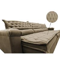 Sofá Retrátil e Reclinável 4,12m Molas Ensacadas Cama inBox Botonê Espuma Viscoelástico Castor