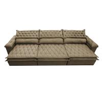 Sofá Retrátil e Reclinável 4,12m Molas Ensacadas Cama inBox Botonê Espuma Viscoelástico Castor - 5