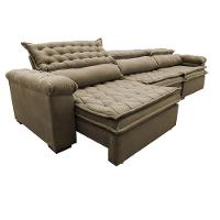 Sofá Retrátil e Reclinável 4,12m Molas Ensacadas Cama inBox Botonê Espuma Viscoelástico Castor - 7
