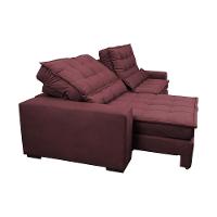 Sofá Retrátil e Reclinável com Molas Ensacadas Cama inBox Gold 2,12m Tecido Suede Velusoft Vinho - 7