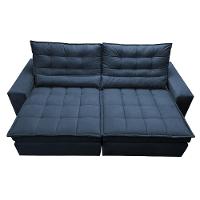 Sofá Retrátil e Reclinável com Molas Ensacadas Cama inBox Gold 3,12m Tecido Suede Velusoft Azul - 5