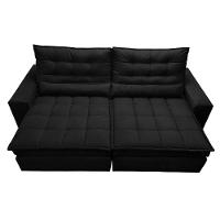 Sofá Retrátil e Reclinável com Molas Ensacadas Cama inBox Gold 2,92m Tecido Suede Velusoft Preto - 5