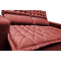 Sofá Retrátil e Reclinável Cama inBox Slim 1,50m Tecido Suede Velusoft Vermelho - 2