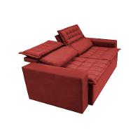 Sofá Retrátil e Reclinável Cama inBox Slim 1,50m Tecido Suede Velusoft Vermelho - 7