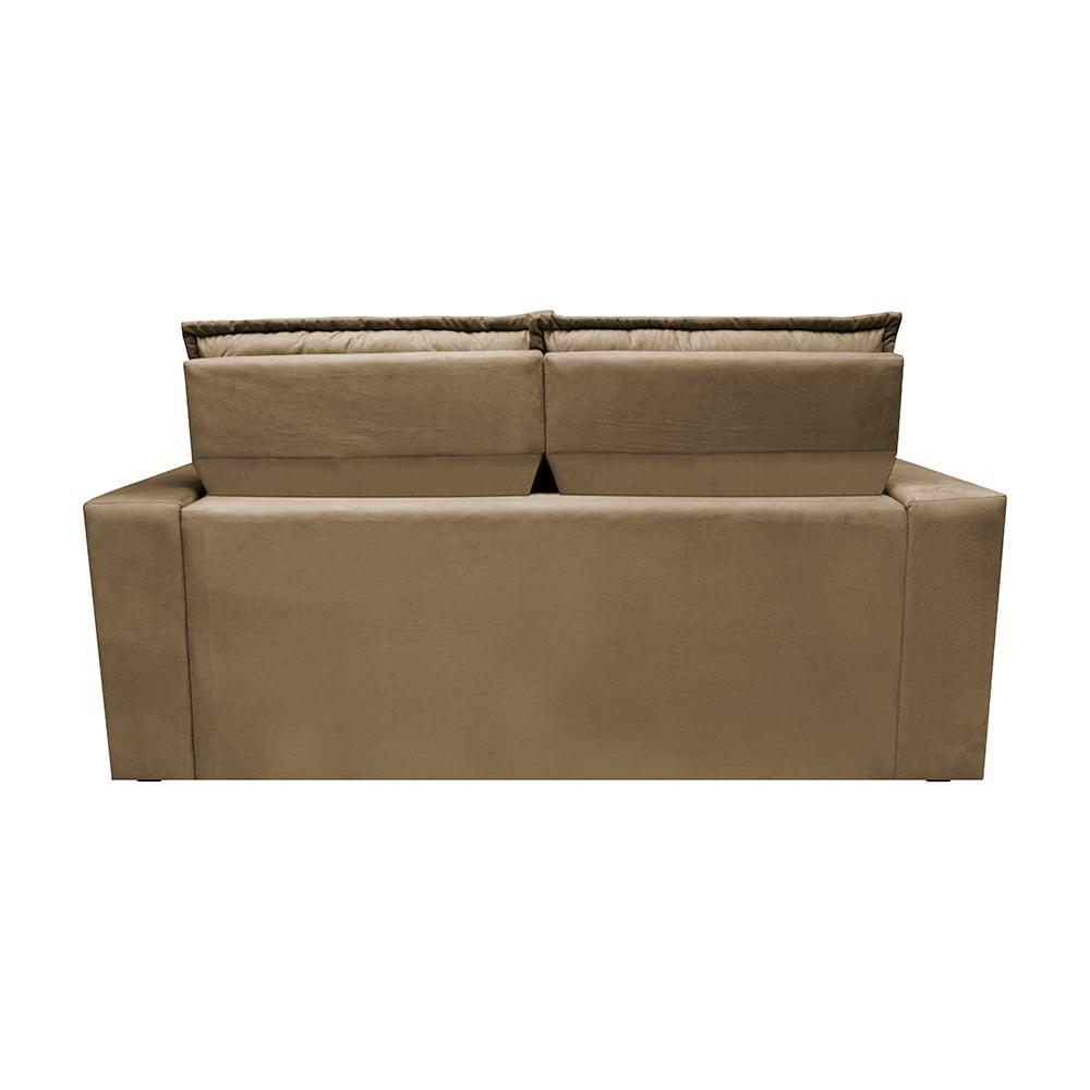 Sofá Retrátil e Reclinável Cama inBox Slim 1,50m Tecido Suede Velusoft Castor - 6