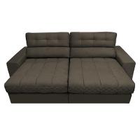 Sofá Retrátil e Reclinável com Molas Ensacadas Cama inBox Master 2,32m Tecido Suede Café - 5