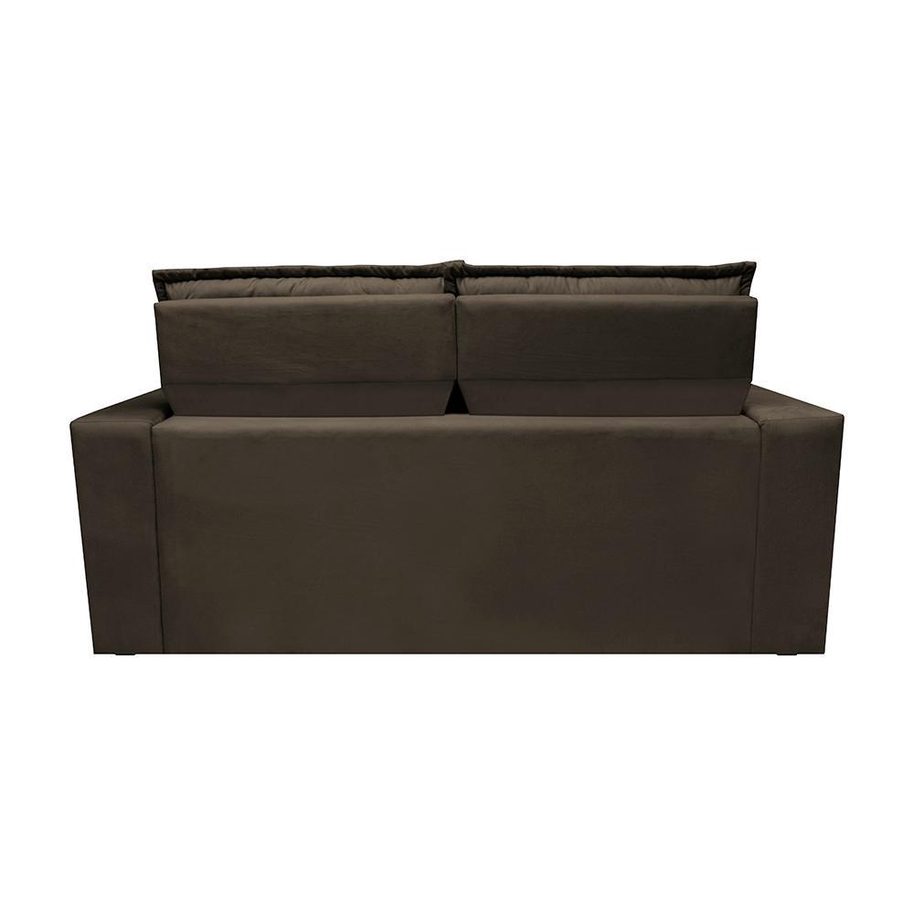 Sofá Retrátil e Reclinável Cama inBox Slim 1,50m Tecido Suede Velusoft Café - 6