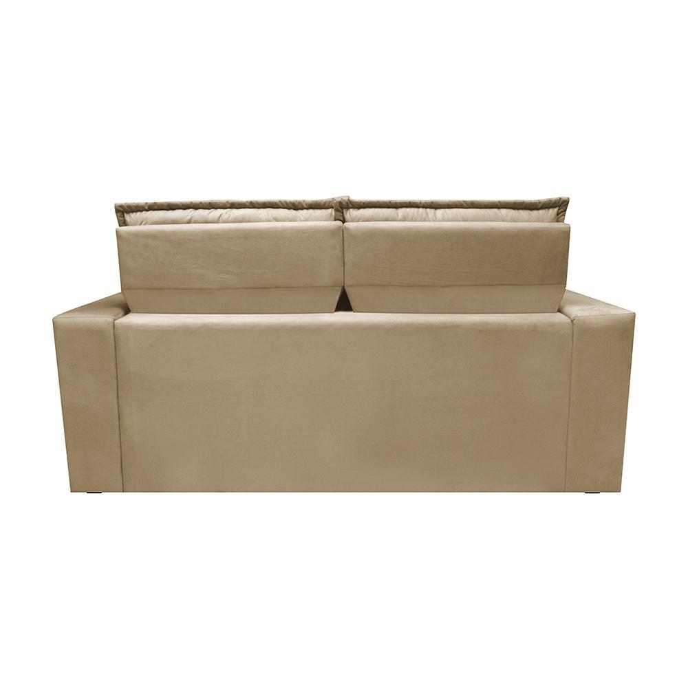 Sofá Retrátil e Reclinável Cama inBox Slim 1,50m Tecido Suede Velusoft Bege - 6