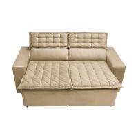 Sofá Retrátil e Reclinável Cama inBox Slim 1,50m Tecido Suede Velusoft Bege - 5