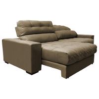 Sofá Retrátil e Reclinável com Molas Ensacadas Cama inBox Master 2,12m Tecido Suede Castor - 7