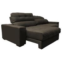 Sofá Retrátil e Reclinável com Molas Ensacadas Cama inBox Master 2,12m Tecido Suede Café - 7