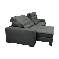 Sofá Retrátil e Reclinável com Molas Ensacadas Cama inBox Gold 2,32m Tecido Suede Velusoft Cinza - 7