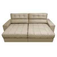 Sofá Retrátil e Reclinável com Molas Ensacadas Cama inBox Master 2,72m Tecido Suede Bege - 5