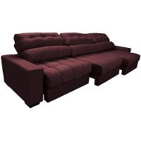 Sofá Retrátil e Reclinável com Molas Ensacadas Cama Inbox Master 3,82m Tecido Suede Vinho - 8