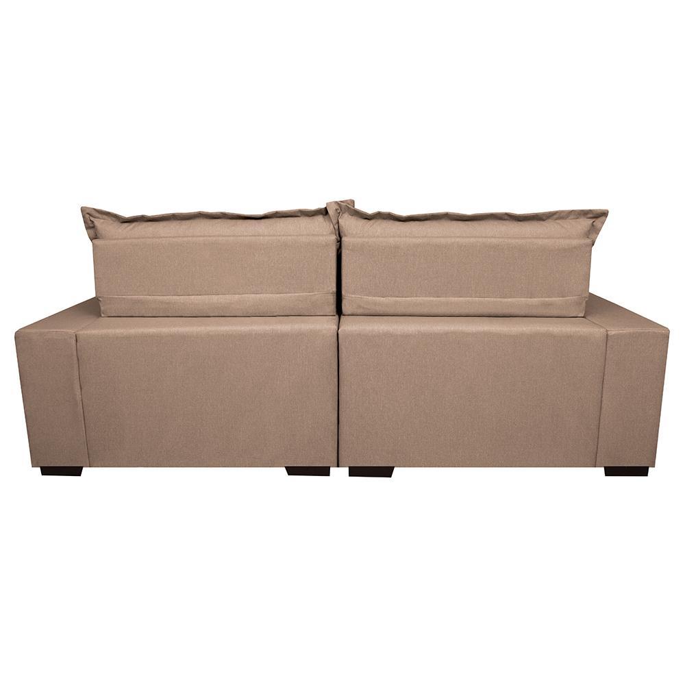 Sofá Retrátil e Reclinável com Molas Ensacadas Cama inBox Prime 2,12m Tecido Linho Bege Escuro - 6