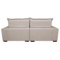 Sofá Retrátil e Reclinável com Molas Ensacadas Cama inBox Prime 2,12m Tecido Linho Bege Claro - 6