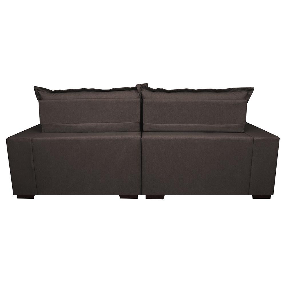 Sofá Retrátil e Reclinável com Molas Ensacadas Cama inBox Prime 2,72m Tecido Linho Marrom - 6