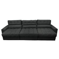 Sofá Retrátil e Reclinável com Molas Ensacadas Cama Inbox Master 3,52m Tecido Suede Cinza - 5