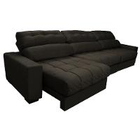 Sofá Retrátil e Reclinável com Molas Ensacadas Cama Inbox Master 3,52m Tecido Suede Café - 7