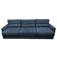 Sofá Retrátil e Reclinável com Molas Ensacadas Cama Inbox Master 3,52m Tecido Suede Azul - 5