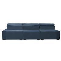 Sofá Retrátil e Reclinável com Molas Ensacadas Cama Inbox Master 3,52m Tecido Suede Azul - 6