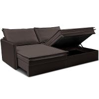 Sofá Sem Caixa Retrátil Baú 1,95m Lounge Linho Marrom Cama inBox - 8