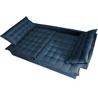 Sofá Retrátil Reclinável e Cama 2,35m Cama inBox Flex Suede Velusoft Azul - 5