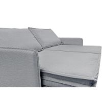 Sofá Sem Caixa Retrátil Baú 1,95m Lounge Linho Cinza Claro Cama inBox - 5