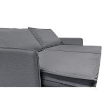 Sofá Sem Caixa Retrátil Baú 1,75m Lounge Linho Cinza Escuro Cama inBox - 5