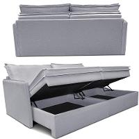 Sofá Sem Caixa Retrátil Baú 1,75m Lounge Linho Cinza Claro Cama inBox - 6