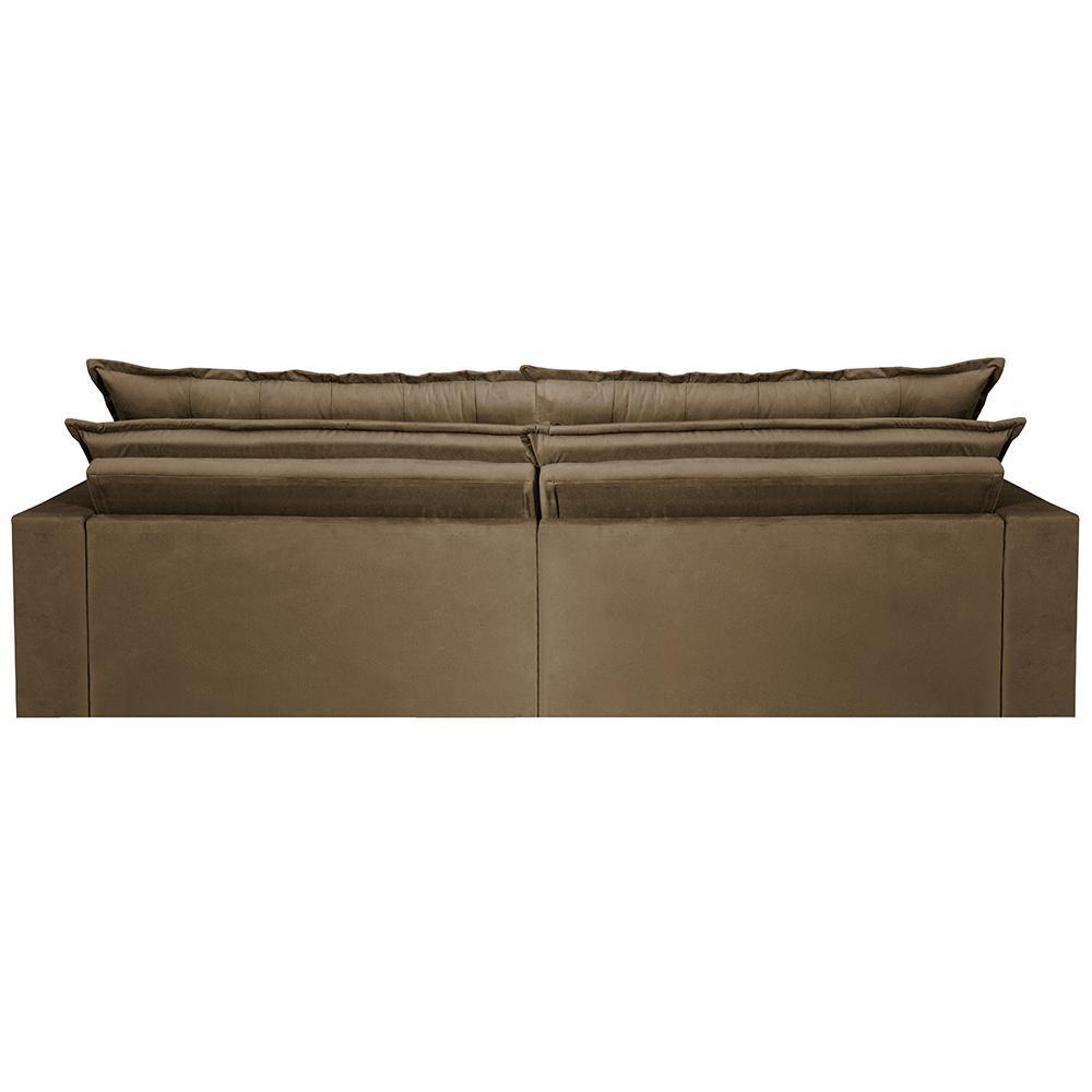 Sofá Retrátil Reclinável e Cama 2,75m Cama inBox Flex Suede Velusoft Castor - 6