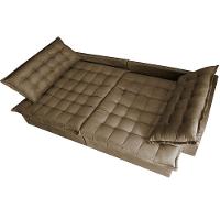 Sofá Retrátil Reclinável e Cama 2,75m Cama inBox Flex Suede Velusoft Castor - 5