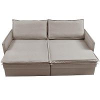 Sofá Sem Caixa Retrátil Baú 1,75m Lounge Linho Bege Claro Cama inBox - 6