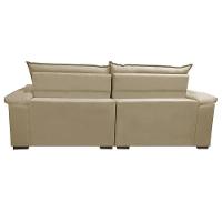 Sofá Retrátil e Reclinável Molas Ensacadas Cama inBox Botonê 2,72m Espuma Viscoelástico Suede Bege - 6