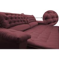 Sofá Retrátil e Reclinável Molas Ensacadas Cama inBox Botonê 2,32m Espuma Viscoelástico Suede Vinho