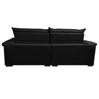 Sofá Retrátil e Reclinável Molas Ensacadas Cama inBox Botonê 2,52m Espuma Viscoelástico Suede Preto - 6