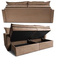 Sofá Sem Caixa Retrátil Baú 1,60m Cama inBox Secret Suede Velusoft Castor - 7