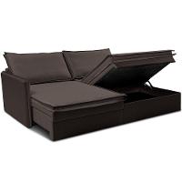 Sofá Sem Caixa Retrátil Baú 1,55m Lounge Linho Marrom Cama inBox - 8